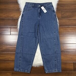 Never Fully Dressed Women's Size 40 / UK 12 / US 8 Studded Barrel Denim Jeans